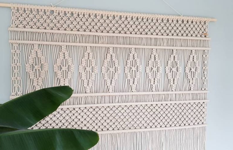 macramé patroon wandkleed beginners vriendelijk, makkelijk patroon door iedereen te maken