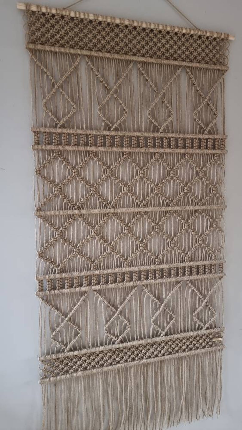 Jute Macrame Wall Hanging Trendy Macrame Wall Decoration With Etsy