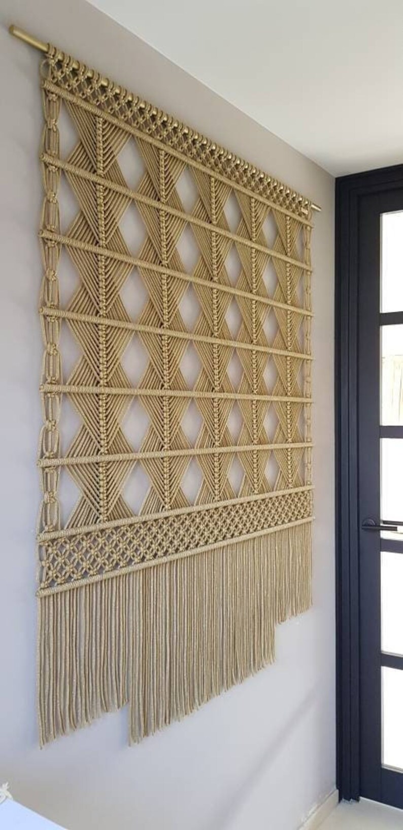 Macrame Wall Hanging GOLD Tapestry Wall Art Exclusive Etsy