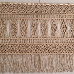 JUTE Macrame Wandkleed Handgemaakt Retro Stijl Macramé Wandtapijt Home Improvement Muurdecoratie Wandhanger Muurtapijt voor Akoestiek TULIP afbeelding 5