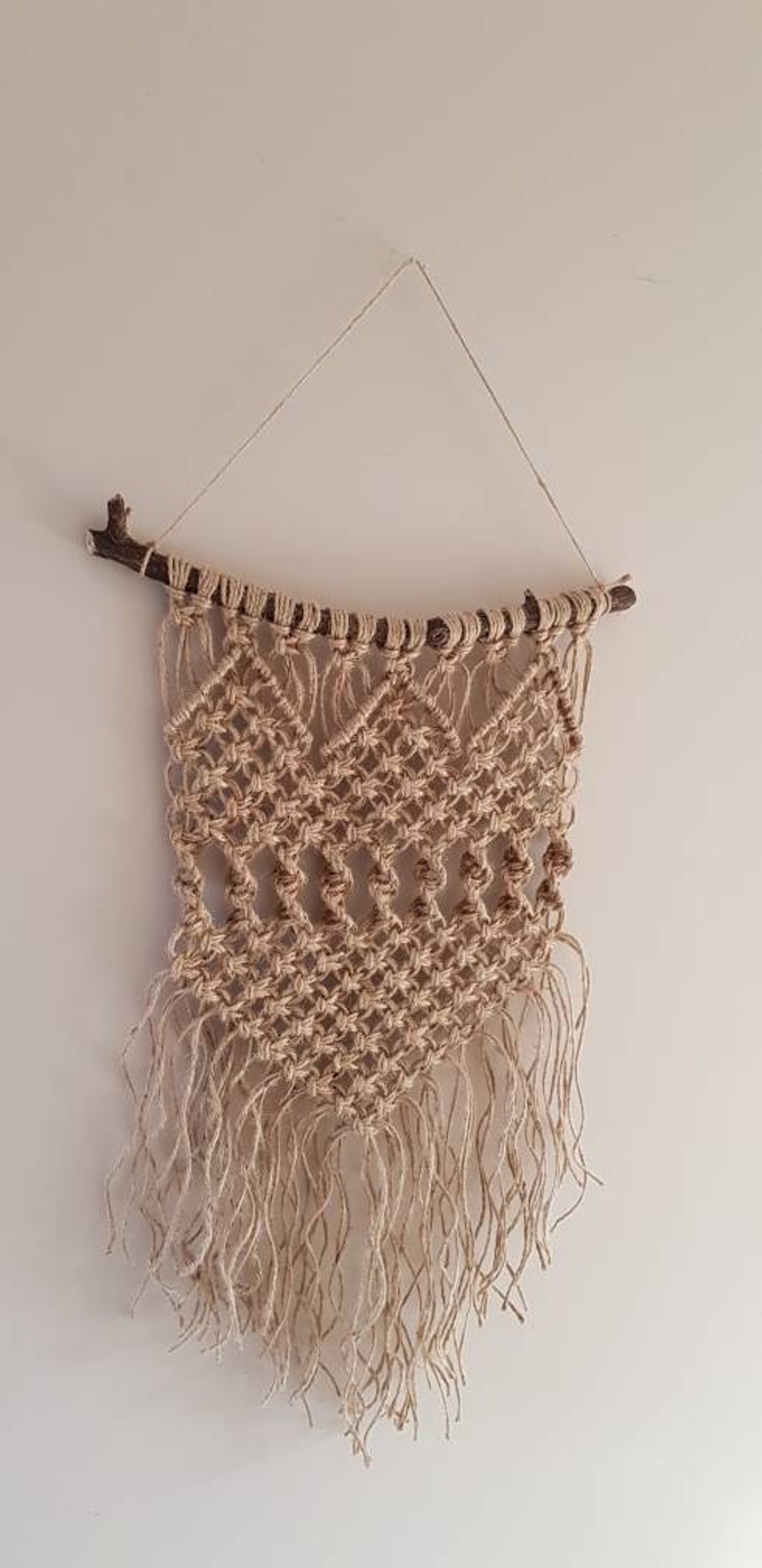 Macrame JUTE Wandversiering Jute Wand Wandkleed. Etsy