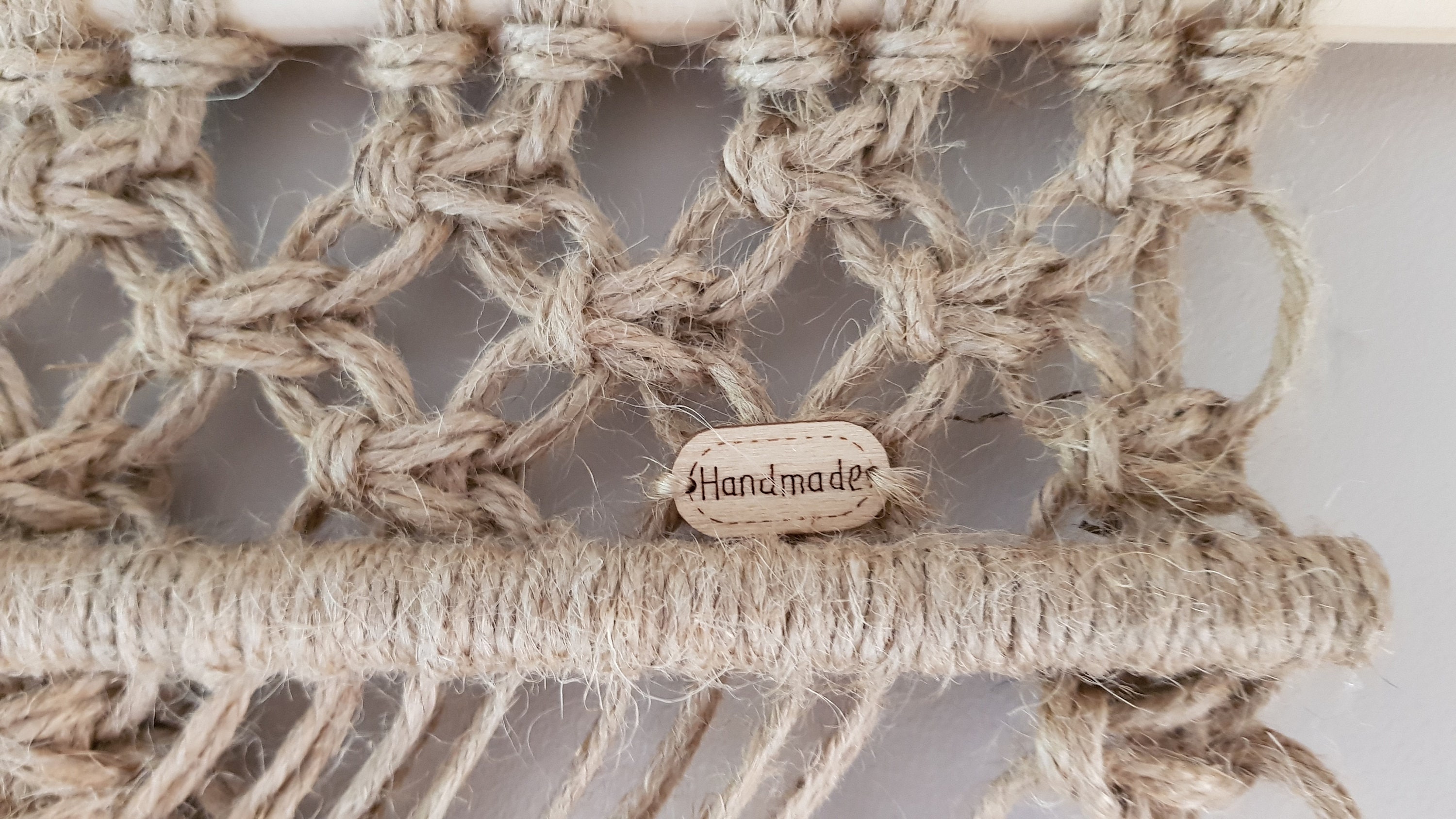 Large Macrame JUTE Handgeknoopt Wandkleed Wanddecoratie Etsy Nederland