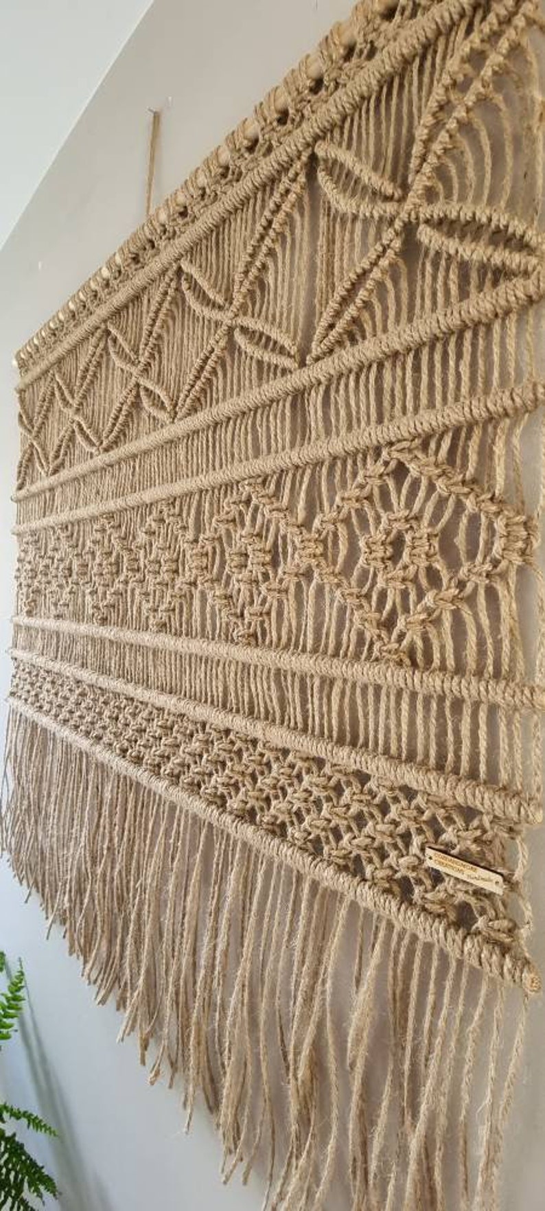 JUTE Handgemaakt Macrame Wandkleed Wanddecoratie JUTE Etsy Nederland
