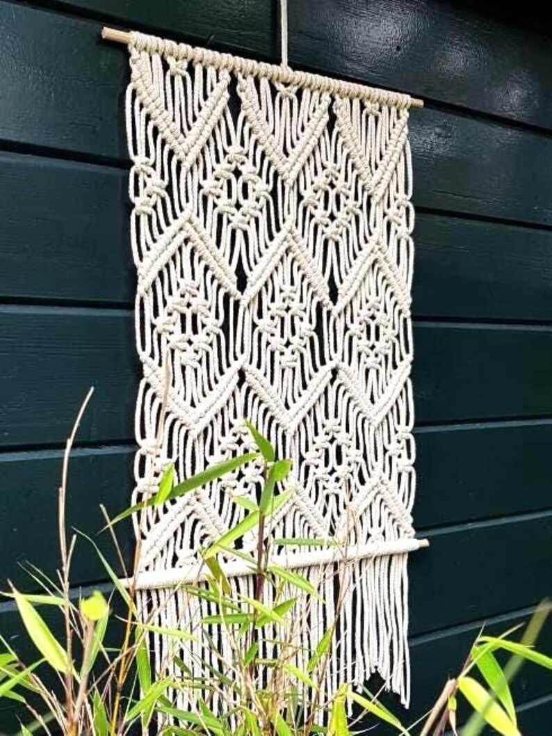 Macramé PATTERN DIY Wall Hanging Tutorial Make your own Macramé Wall Hanging Download PDF Wall Hanging Basic Pattern with Step by Step Explanation image 3