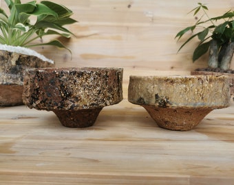Antique Pottery Sagger: Rustic Flower Pot, Ancient Ornament