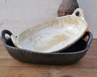 Ensaladera de cerámica hecha a mano: Frutero decorativo, centro de mesa para alta cocina