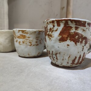 Vintage coffee cup、 Unique coffee cup、Stoneware coffee cup、Unusual gifts、 Minimalism、Ceramic cups、Coffee cups、Rough cup、Vintage cup、kiln cup
