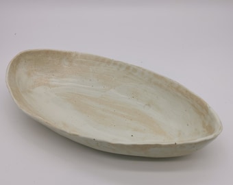 Handmade Ceramic Boat Dish: Country Style Plate