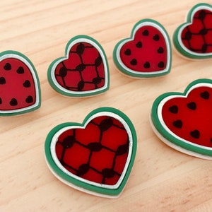 Broche coeur pastèque Pour Gaza image 3