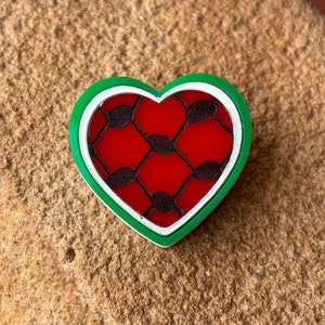 Broche coeur pastèque Pour Gaza image 4