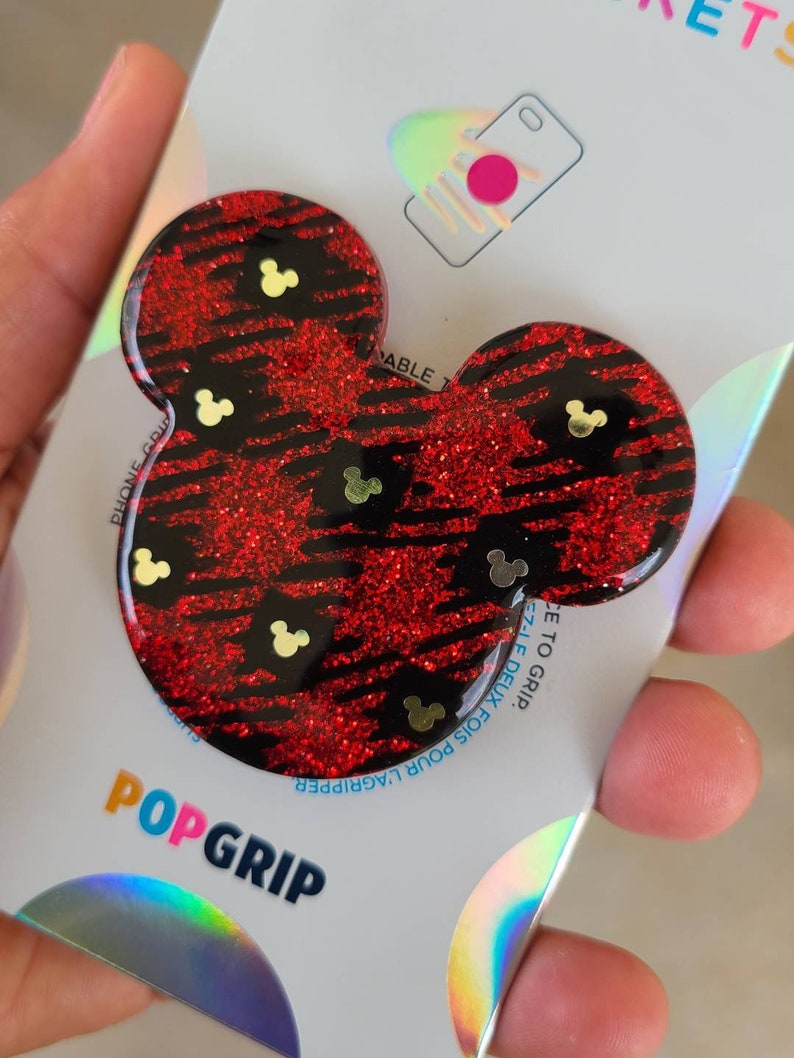 Mickey Popsocket Christmas Plaid Disney Popsocket. | Etsy