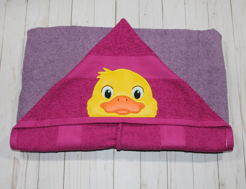 Personalized Yellow Rubber Duck Embroidered Hooded Bath Towel. Etsy