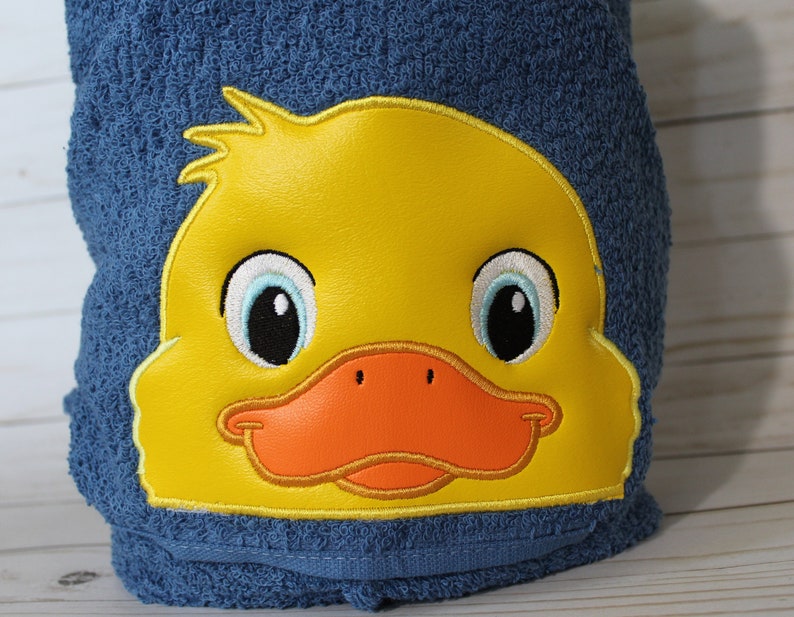 Personalized Yellow Rubber Duck Embroidered Hooded Bath Towel. Etsy