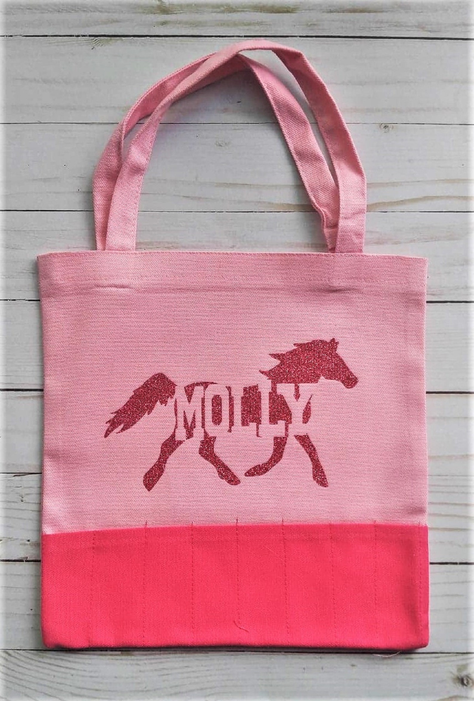 Download Personalized Girls Pink Crayon & Coloring Book Tote Bag | Etsy