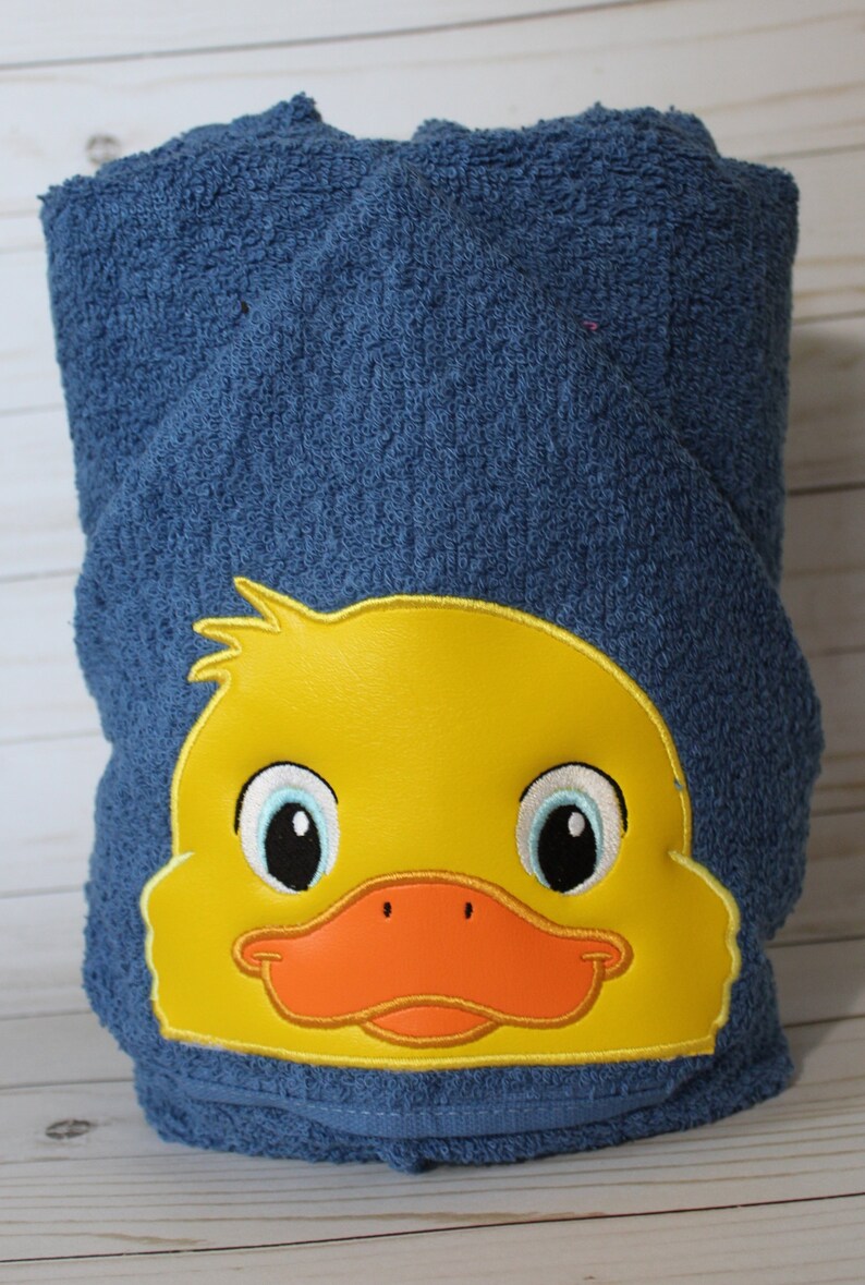 Personalized Yellow Rubber Duck Embroidered Hooded Bath Towel. Etsy
