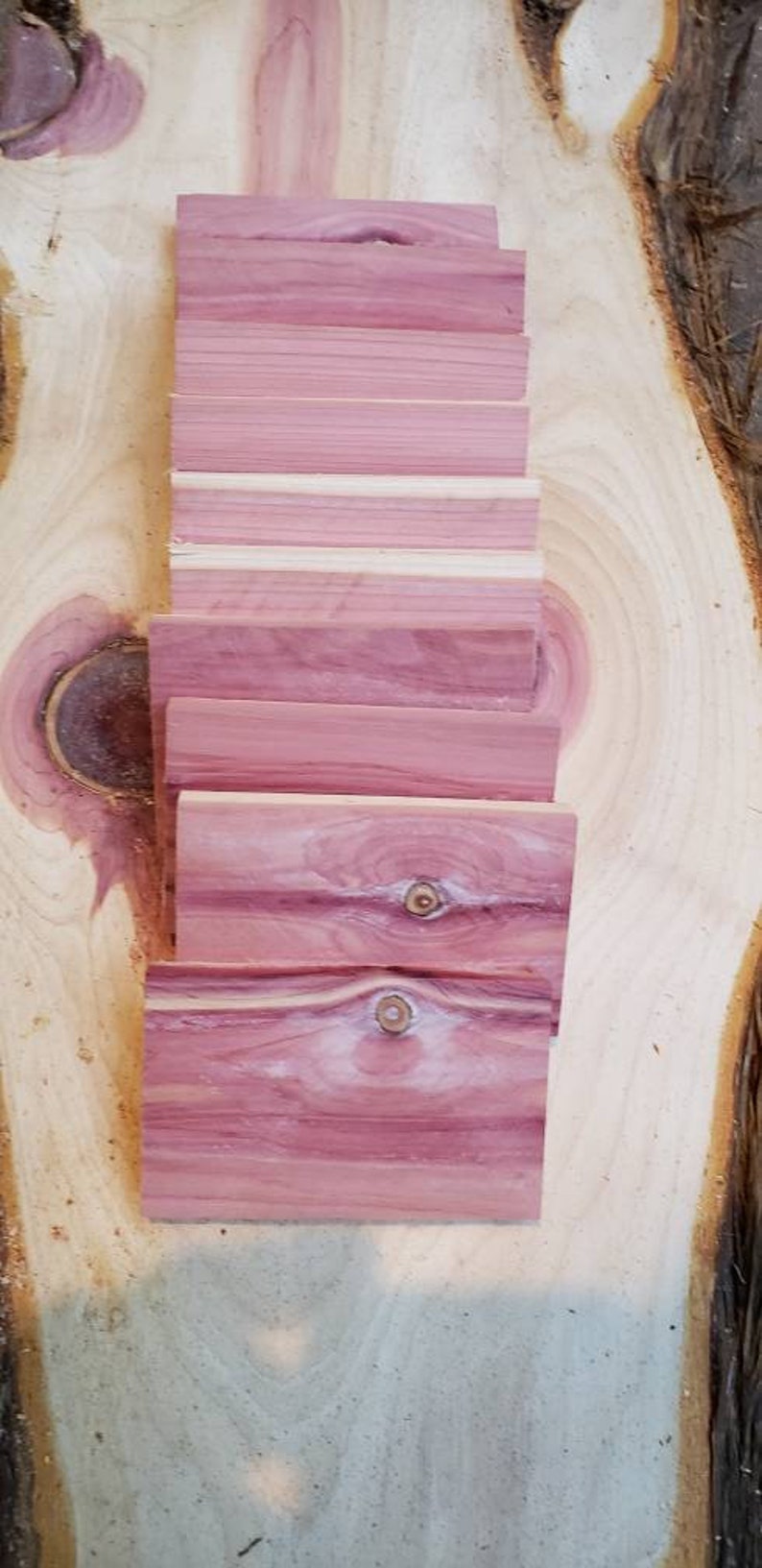 Aromatic Red Cedar Wood Blocks Moth Repellent 12 2 1/2 X 4 X 1/2. Made