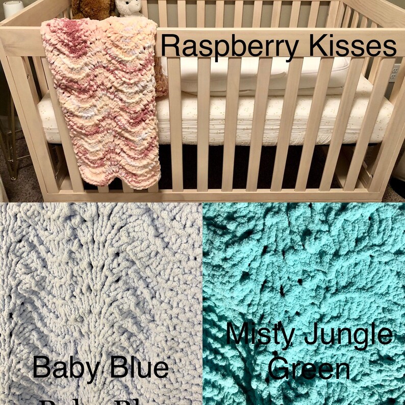 Knit Baby Blanket Super Soft Various Colors image 5