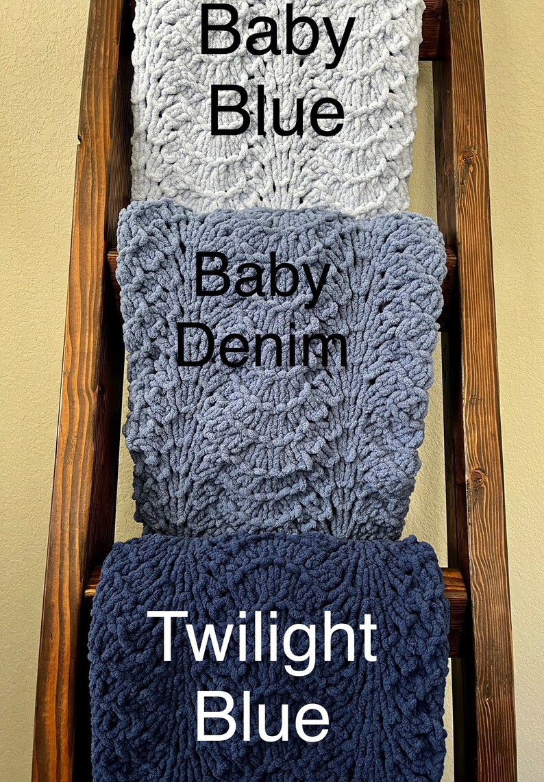 Knit Baby Blanket Super Soft Various Colors image 8