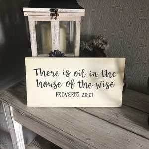 Wood Sign - Essential Oil Proverb