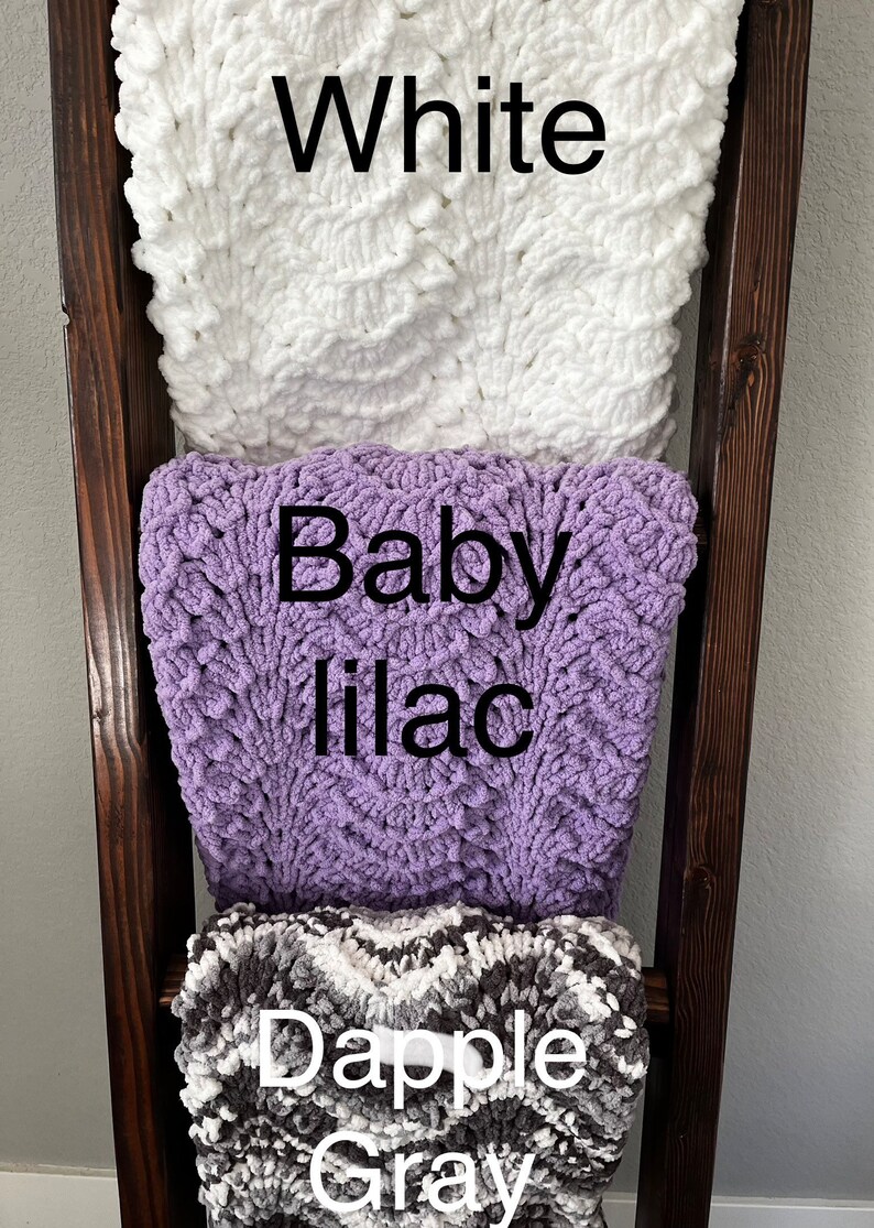 Knit Baby Blanket Super Soft Various Colors image 6