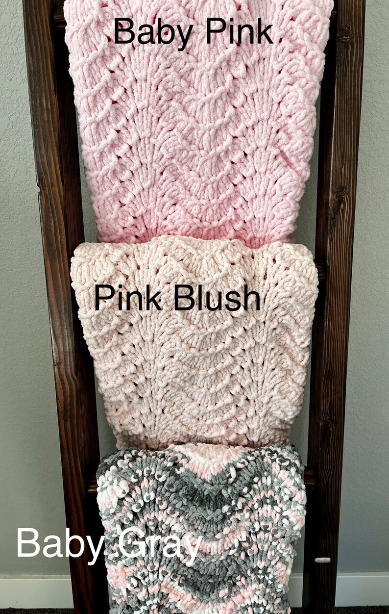 Knit Baby Blanket Super Soft Various Colors image 9