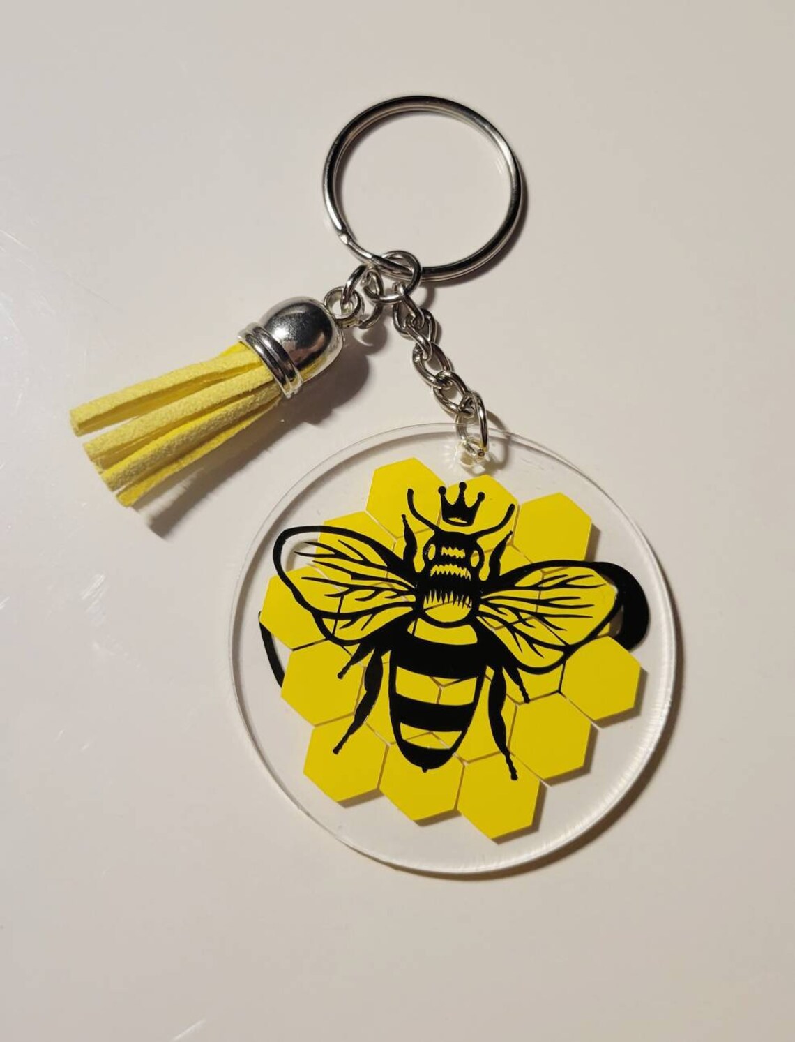 Queen bee keychain and tassel bee hive design customize Etsy