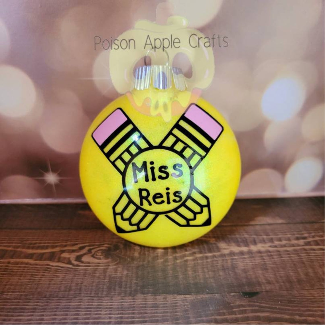 Personalized Teacher Christmas Ornaments Teacher Gift for Etsy