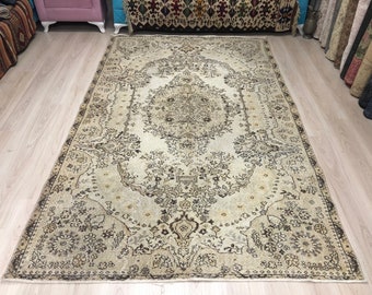 VİNTAGE CARPET HOMEDECOR tappeti, tappeti grandi, tappeti palazzo, turco, tappeto, fatto a mano, vintage, 179x287 cm, 5,9x9,4 piedi, colore beige.