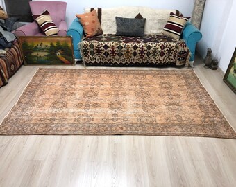 VİNTAGE CARPET HOMEDECOR tappeti, tappeti grandi, tappeti palazzo, turco, tappeto, fatto a mano, vintage, 164x271 cm, 5,5x8,11 piedi colore arancione