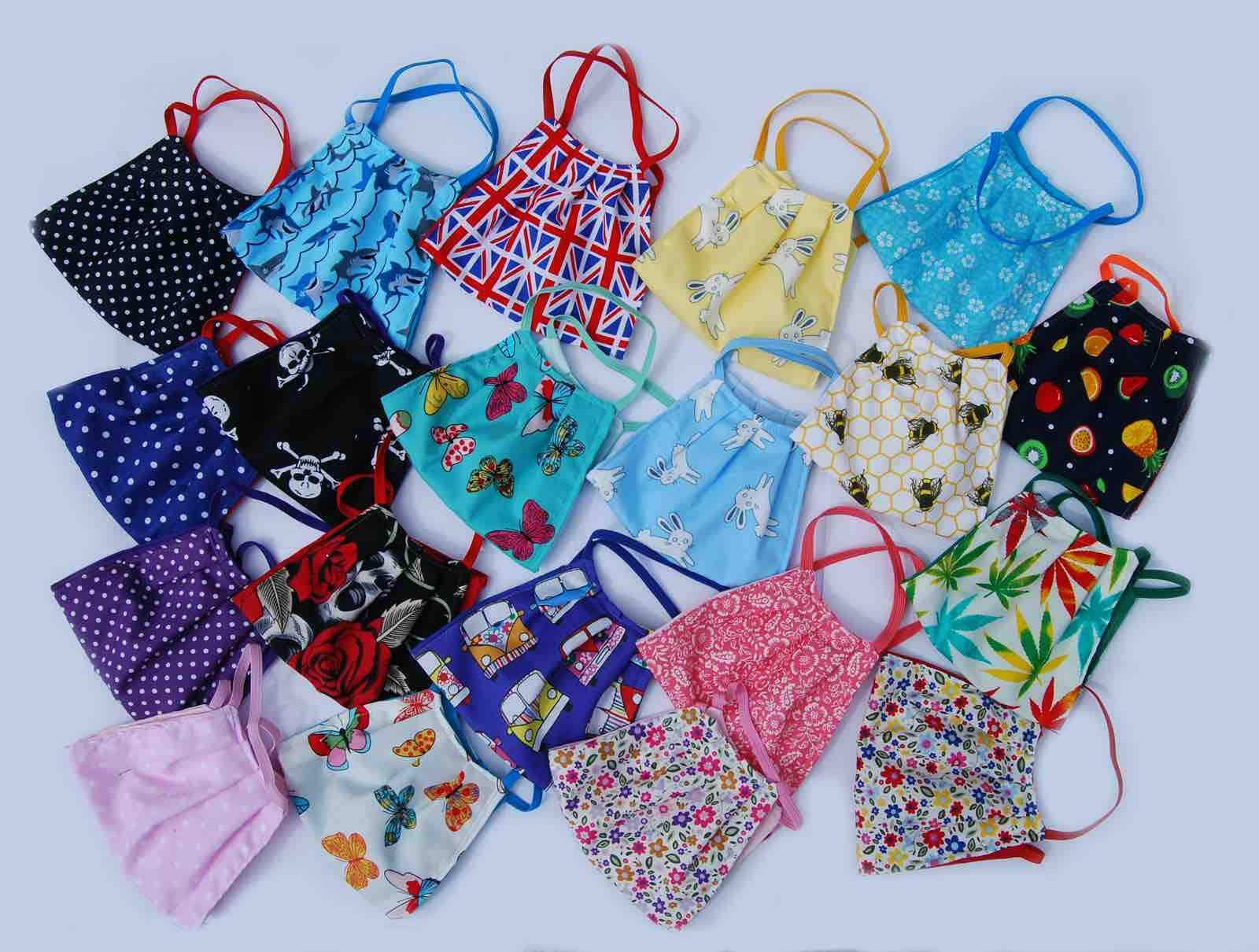 Mens Ladies teenagers child Fun Face Mask face covering 2 layers wash…
