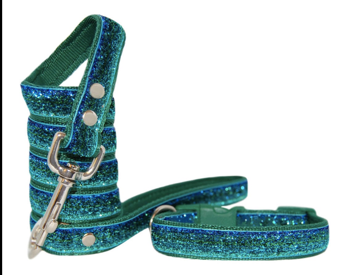 soft leather half check dog collars