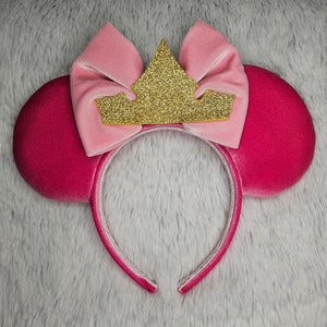 Princess Aurora velvet Minnie Mouse ears | Sleeping Beauty