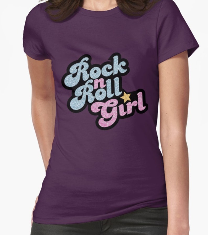 Rock n' Roll Girl Iron-On for Colors and Dark Fabric The | Etsy