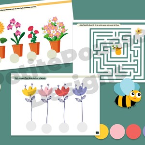 Livret d'apprentissage du printemps pour enfants 20 activités éducatives PDF à Télécharger image 2