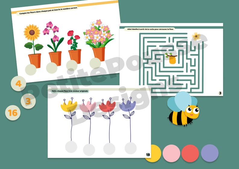 Livret d'apprentissage du printemps pour enfants 20 activités éducatives PDF à Télécharger image 2