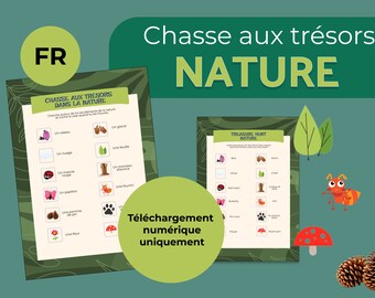 Chasse aux trésors Nature - Jeu éducatif français à télécharger