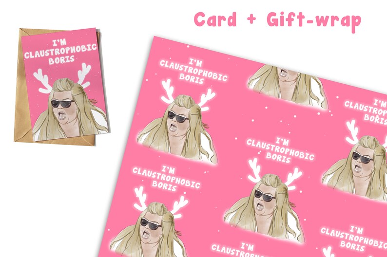 carte de noël je suis darren claustrophobe gemma collins