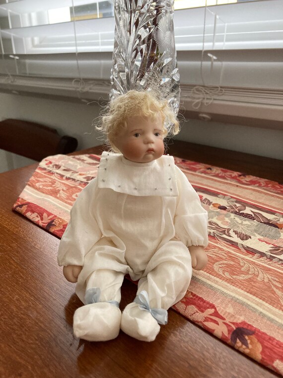 Vintage Small Porcelain Baby Boy Doll Etsy