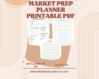 Market Prep Template | Craft Fair Planner | Printable Market Organizer | Vendor Booth Checklist | Digital Download PDF