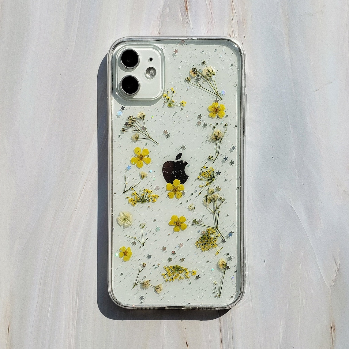 Pressed Flower Phone Case, Dried Floral Flower Phone Case, iPhone 12
