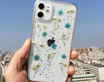 Pressed flower phone case, real flower phone case, dried flower phone case, iphone case, iphone se 7 8 plus x xr xs 11 pro 12 pro max case