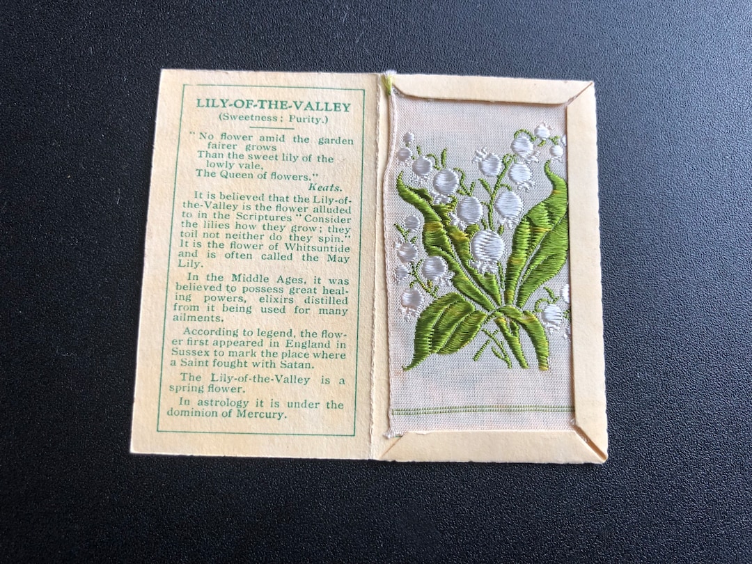 A Kensitas Silk Flowers Cigarette Cards 1935 Lily of the Etsy