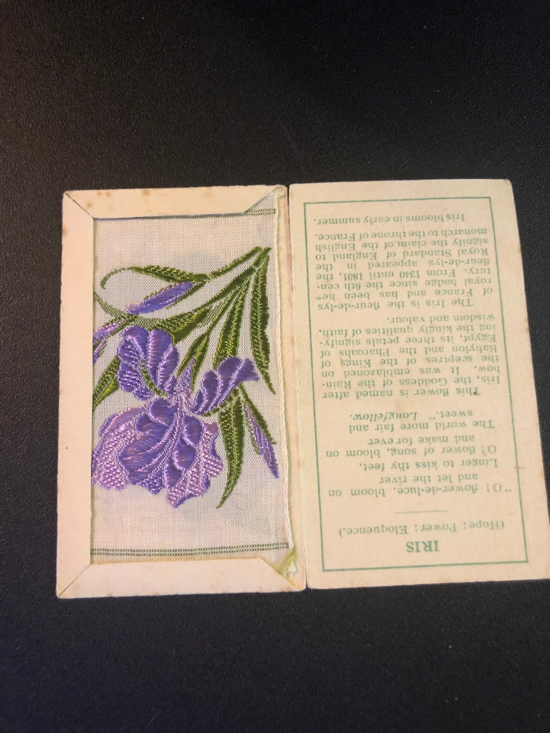 Kensitas Silk Flowers Cigarette Cards 1935 IRIS B Small Etsy