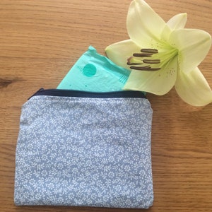 Pretty denim period pouch, handbag tidy, tablet pouch, purse