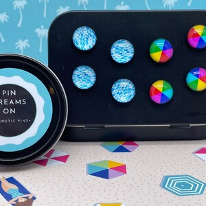 Beach Party - Value Pack - Dancer Audition Number Magnetic Pins - Magnetic Pins
