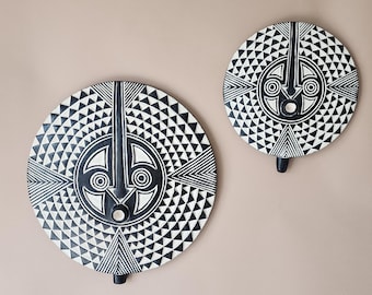 手作りのアフリカの太陽マスク：BWA ボボ族の壁飾り - G3026 - Etsy 日本