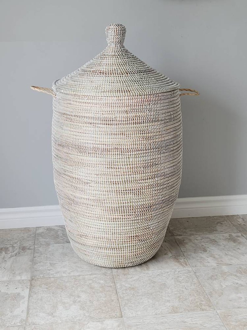 African Basket Laundry Hamper Wicker Storage Organizer With Etsy
