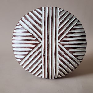 African Carved Wood Shield