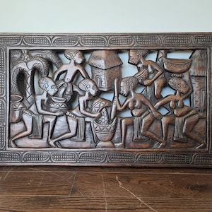 African painting / handmade / wall decorations/ Wallhanging /african wood
