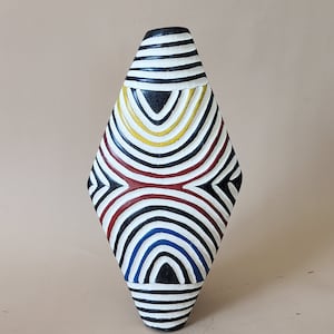 African Carved Wood Shield 13 inches